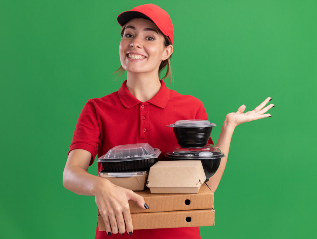 entregadora de comida delivery