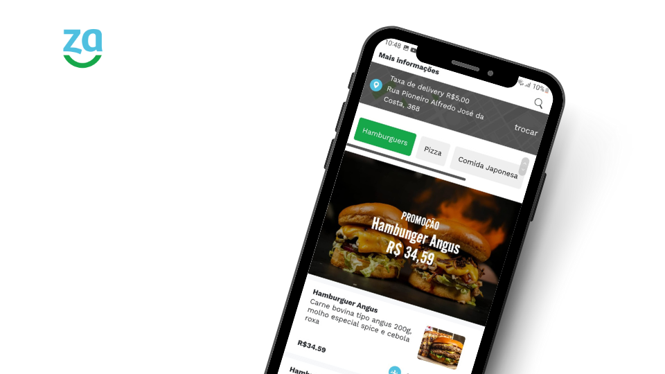 cardápio online do sistema para restaurantes Simpliza