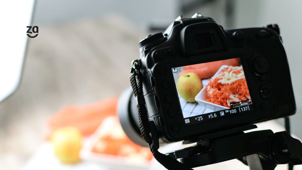 fotografia alimentos - camera captando alimentos