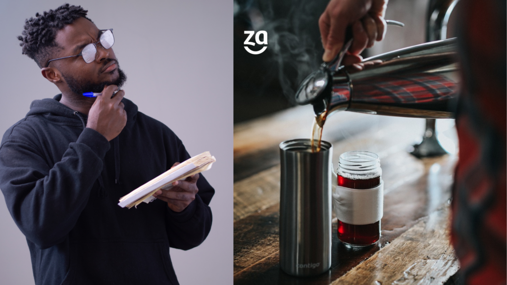 rapaz-pensando-qual-melhor-garrafa-térmica-e-café-sendo-coado