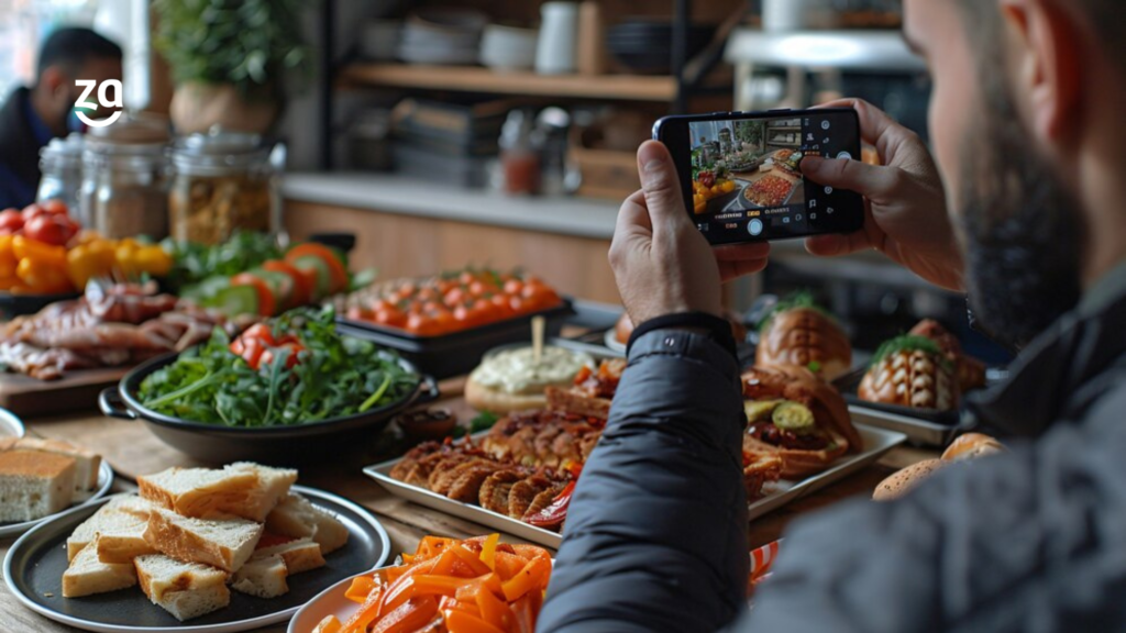 dicas de marketing para restaurante pessoa fotografando pratos
