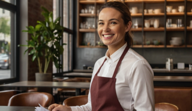 gestora de restaurante acompanhando relatórios