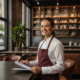 gestora de restaurante acompanhando relatórios