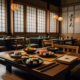 um restaurante japonês com comida japonesa na mesa