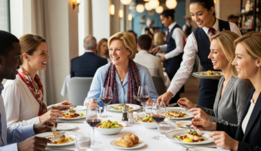 clientes em restaurantes sendo servidos em um menu degustação