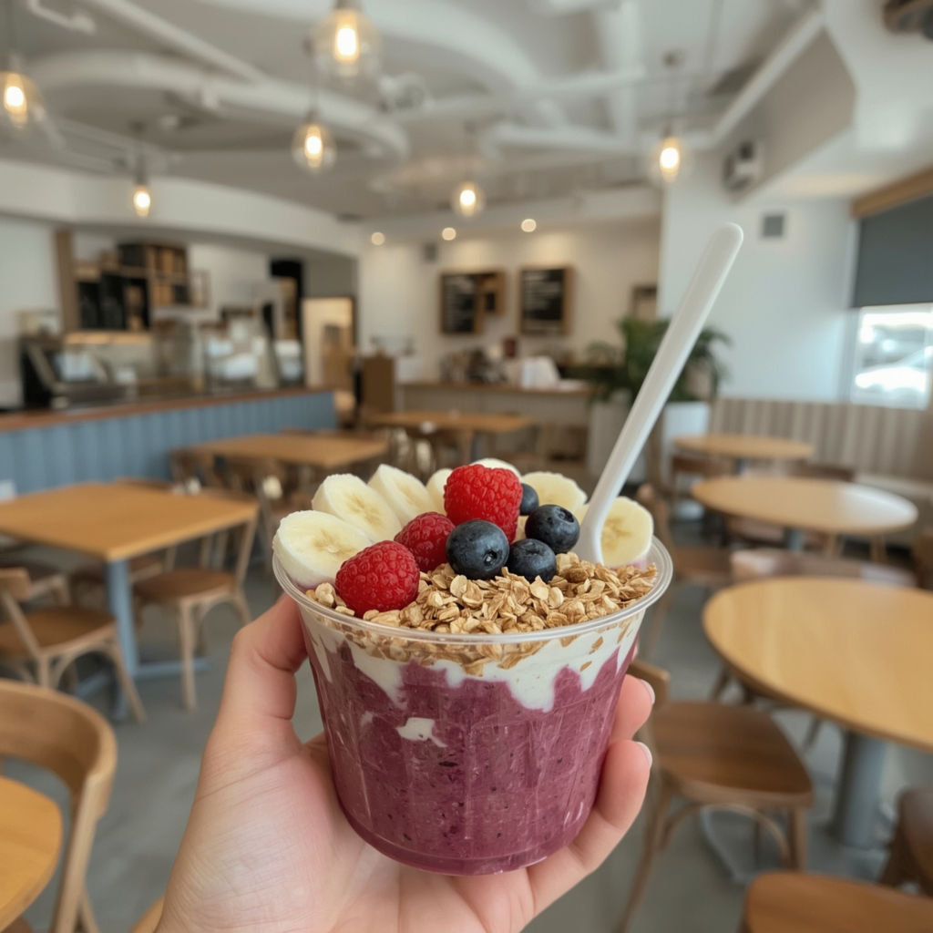 pessoa segurando o açaí