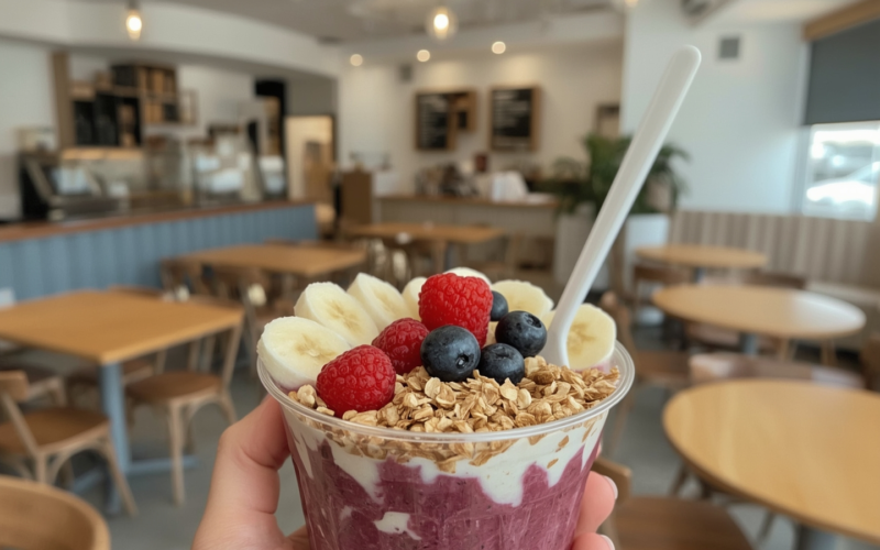 pessoa segurando o açaí