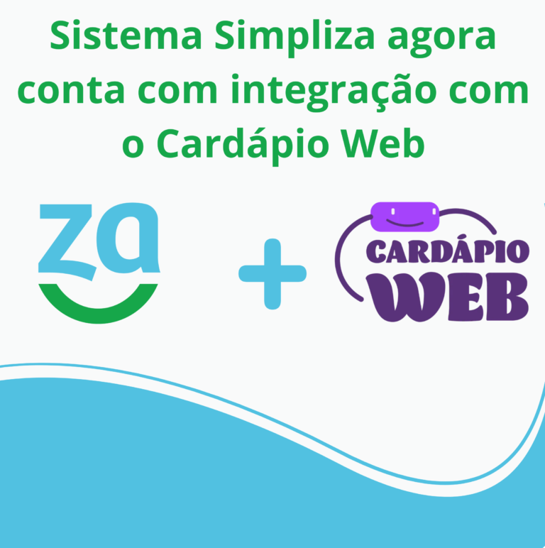 Sistema Simpliza agora conta com integração com o Cardápio Web