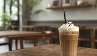 café em uma mesa
