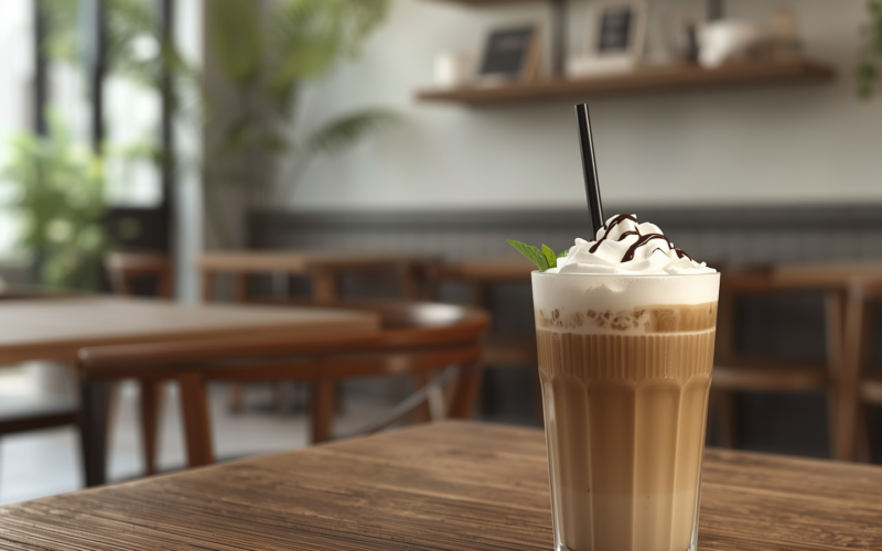 café em uma mesa