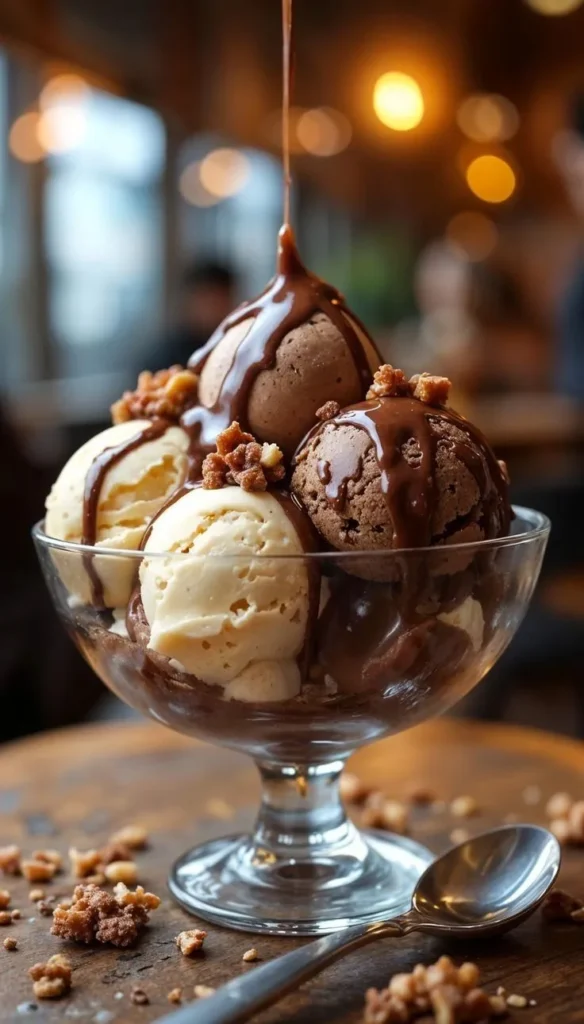 sorvetes em uma sorveteria