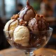 sorvetes em uma sorveteria